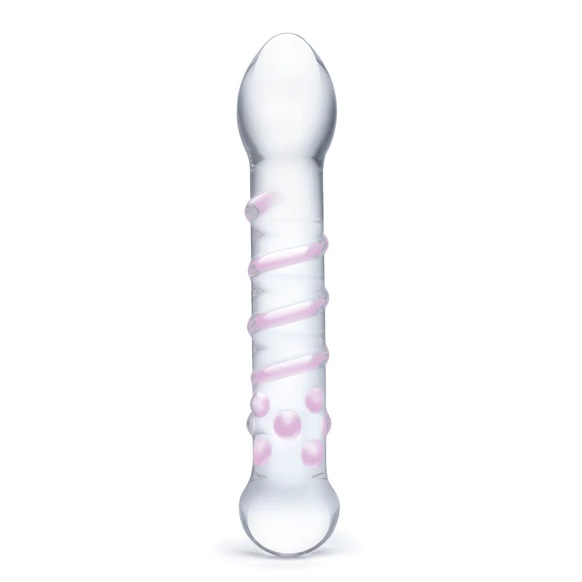 Glas 7.25inch Spiral Staircase Full Tip Dildo Clear Sensual Secret Boutique