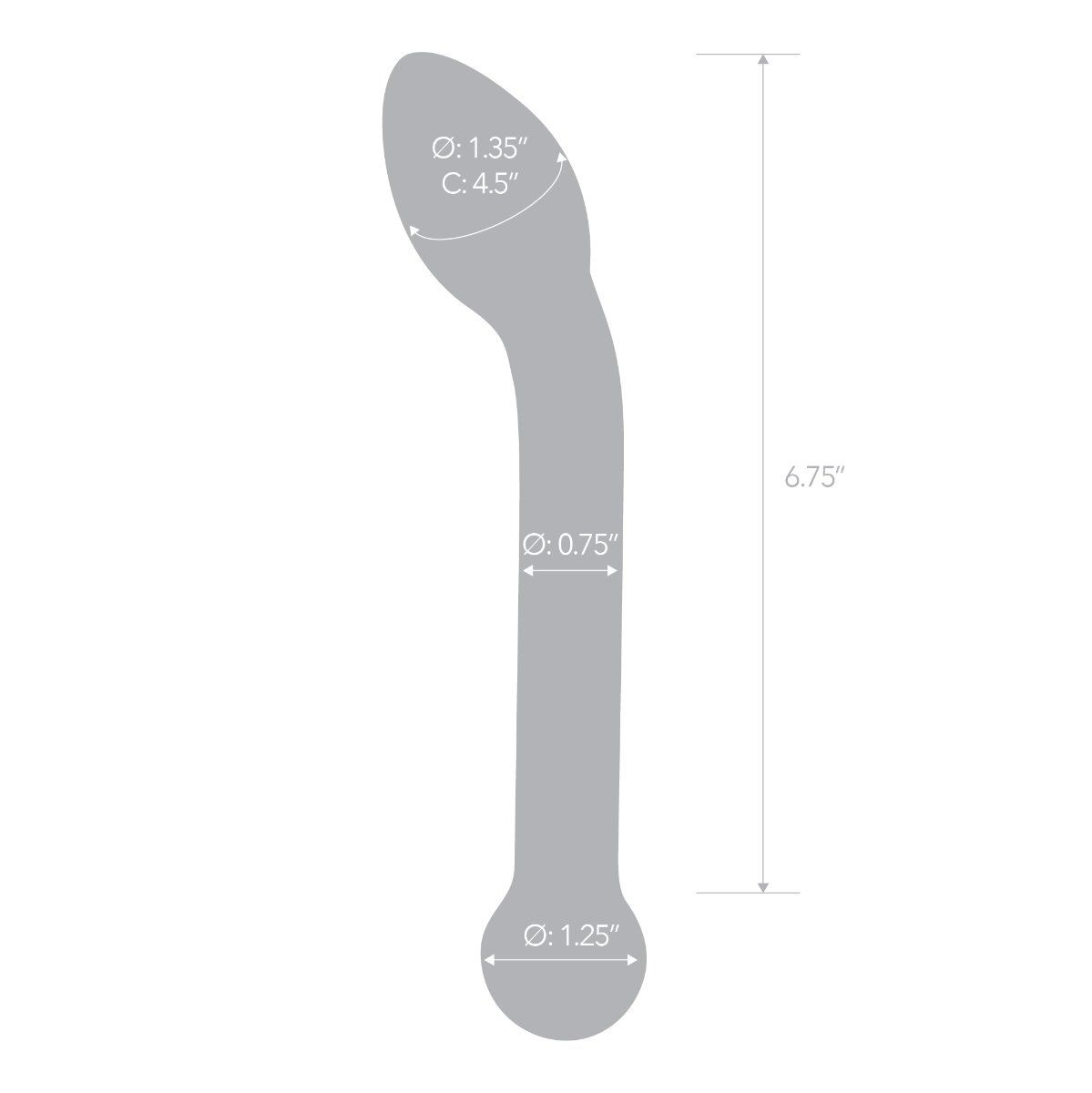 Glas 8inch Slimline G Spot Dildo Sensual Secret Boutique