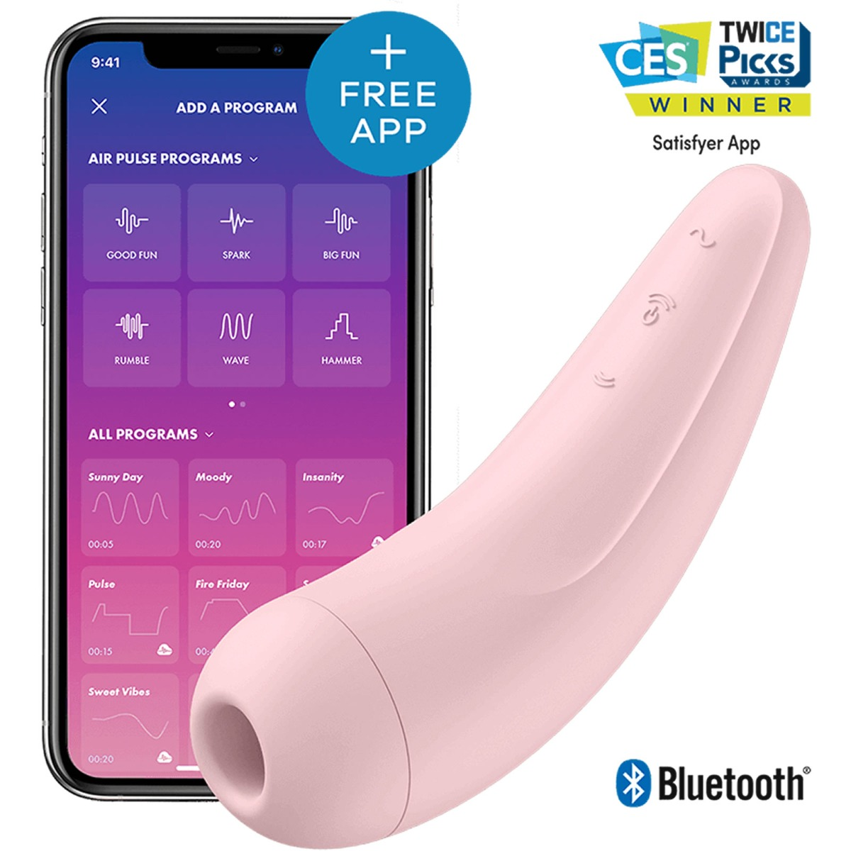 Satisfyer Curvy 2+ Stimulator Pink Sensual Secret Boutique