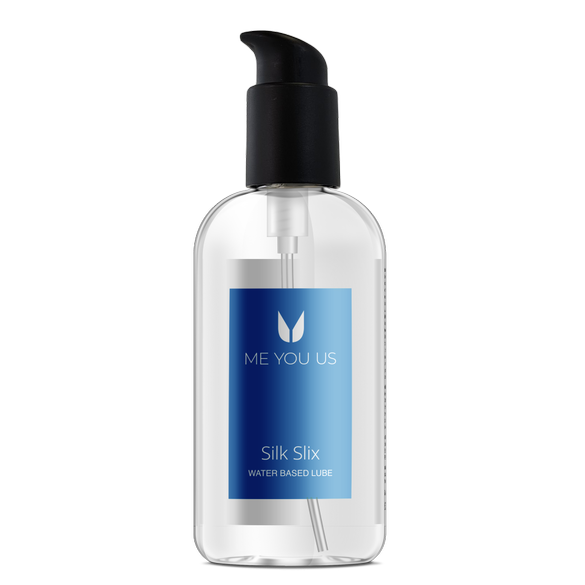 Me You Us Silk Slix Water Based Lubricant Pump Bottle White 250ml Sensual Secret Boutique