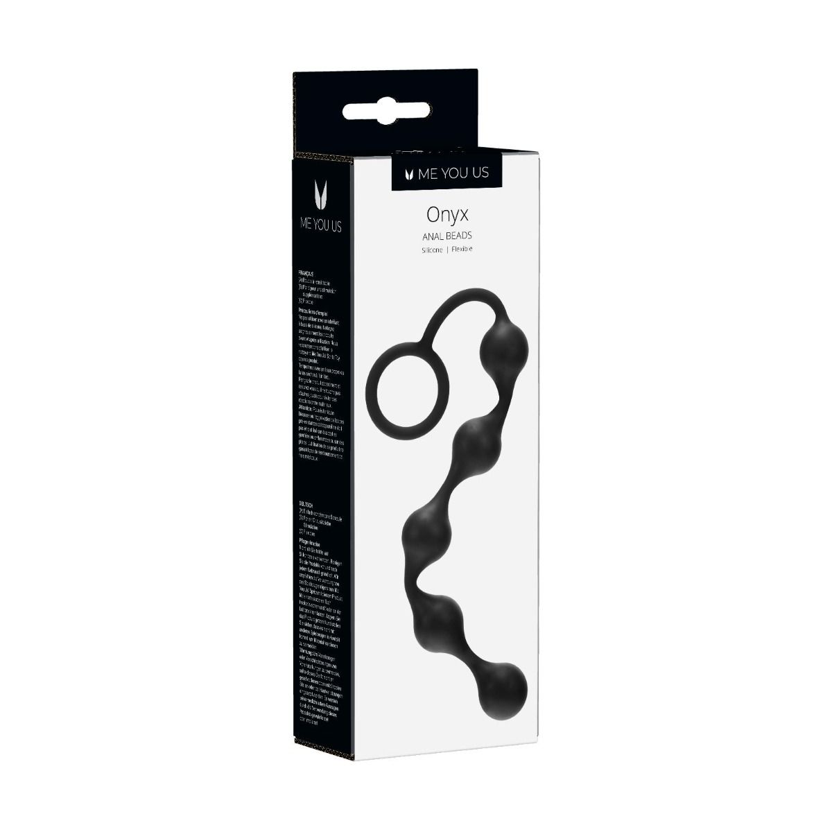 Me You Us Onyx Silicone Anal Beads Black Sensual Secret Boutique