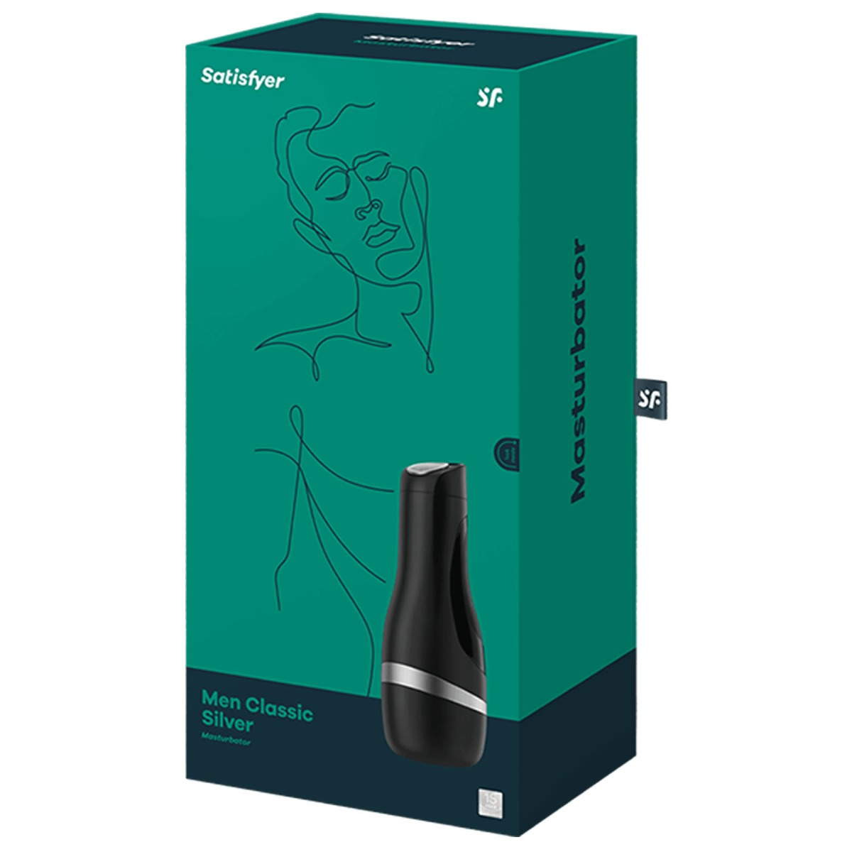 Satisfyer Men Classic Black/Silver Masturbator Sensual Secret Boutique