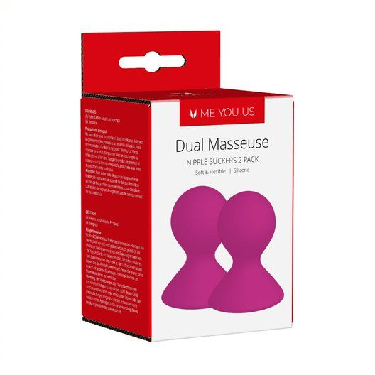 Me You Us Dual Masseuse Silicone Nipple Suckers 2 Pack Purple Sensual Secret Boutique