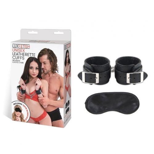 Lux Fetish Unsex Leatherette Cuffs Sensual Secret Boutique