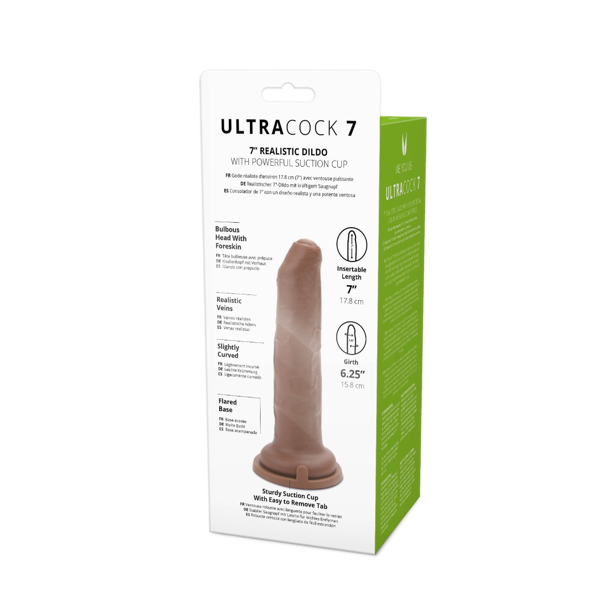 Me You Us Uncut Ultra Cock 7inch Caramel Realistic Dildo Sensual Secret Boutique