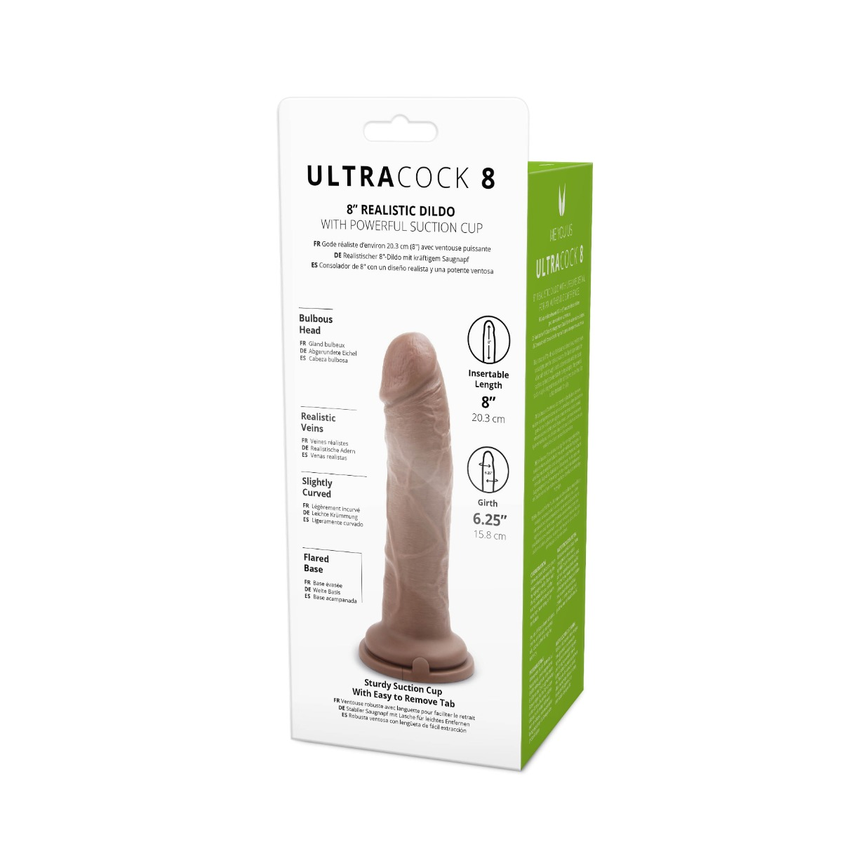 Me You Us Ultra Cock 8inch Caramel Realistic Dildo Sensual Secret Boutique