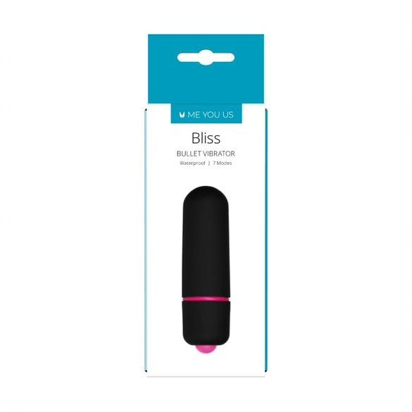 Me You Us Bliss 7 Mode Mini Bullet Vibrator Black Sensual Secret Boutique