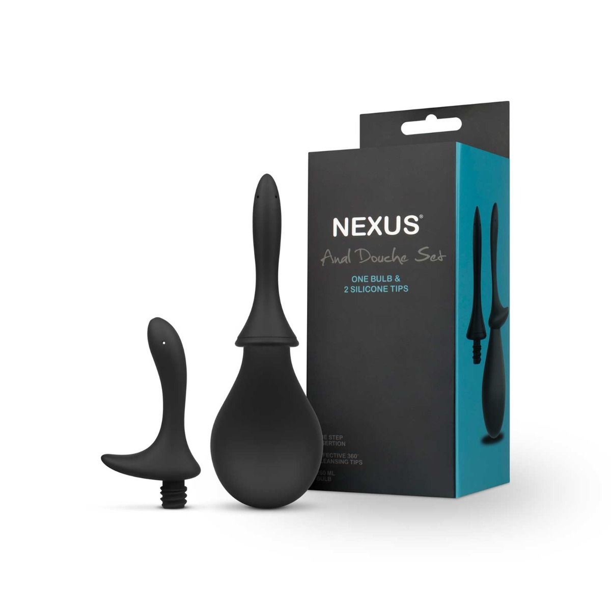 Nexus Douche Set 260ml Anal Douche with Silicone Tips x 2 Sensual Secret Boutique