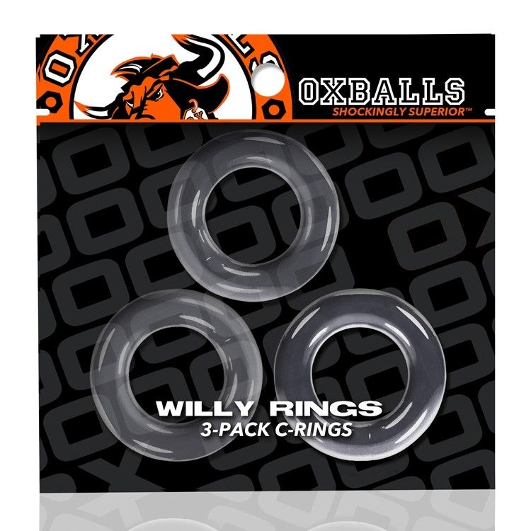 WILLY RINGS 3-pack cockrings  clear Sensual Secret Boutique