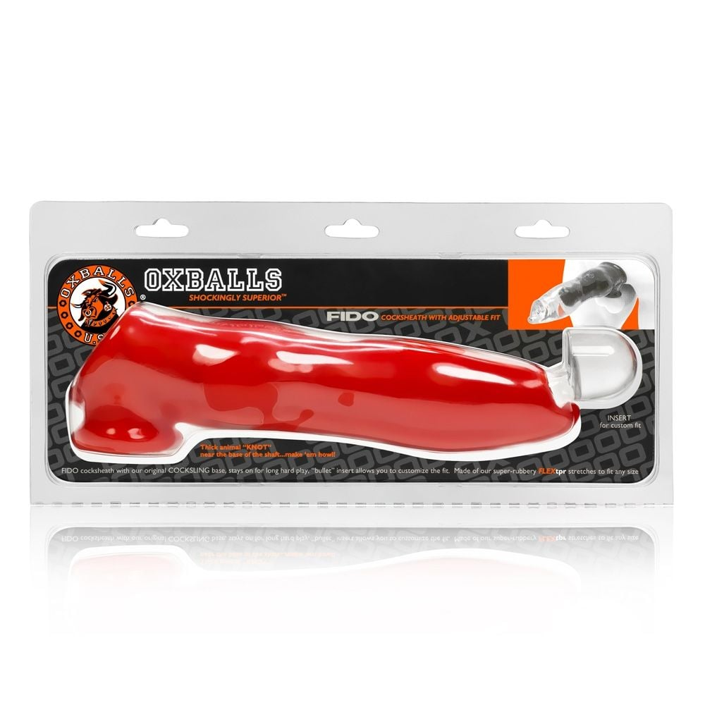 Oxballs Fido Cock Sheath Red Sensual Secret Boutique