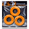 Oxballs Fat Willy 3 Pack Jumbo Cock Rings Orange Sensual Secret Boutique