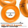 Oxballs Fat Willy 3 Pack Jumbo Cock Rings Orange Sensual Secret Boutique