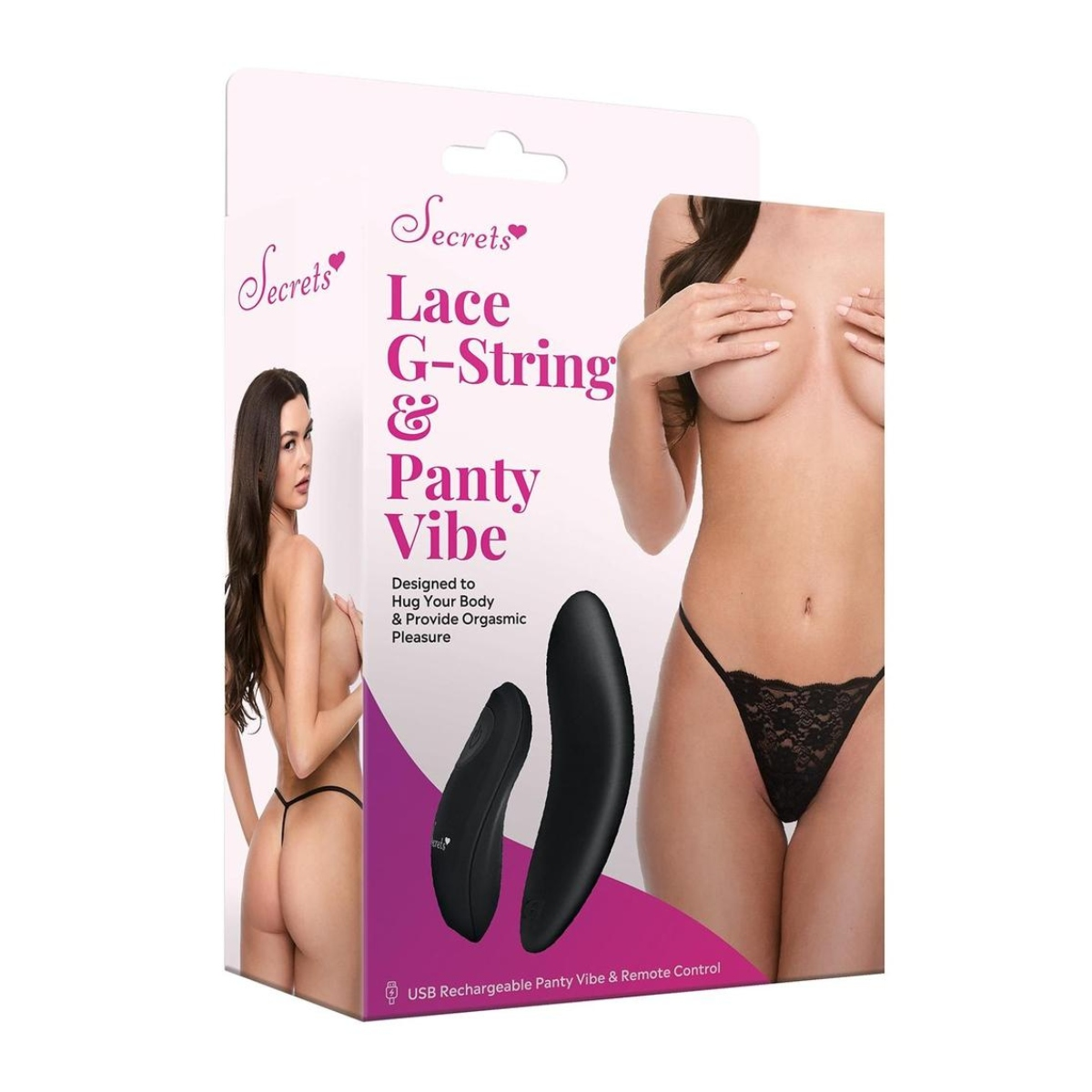 LACE PANTY &amp; RECHARGEABLE REMOTE CONTROL PANTY VIBE-BLACK A Sensual Secret Boutique