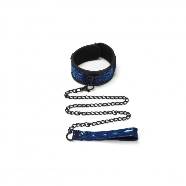 Whipsmart Diamond Collar And Leash Blue Sensual Secret Boutique