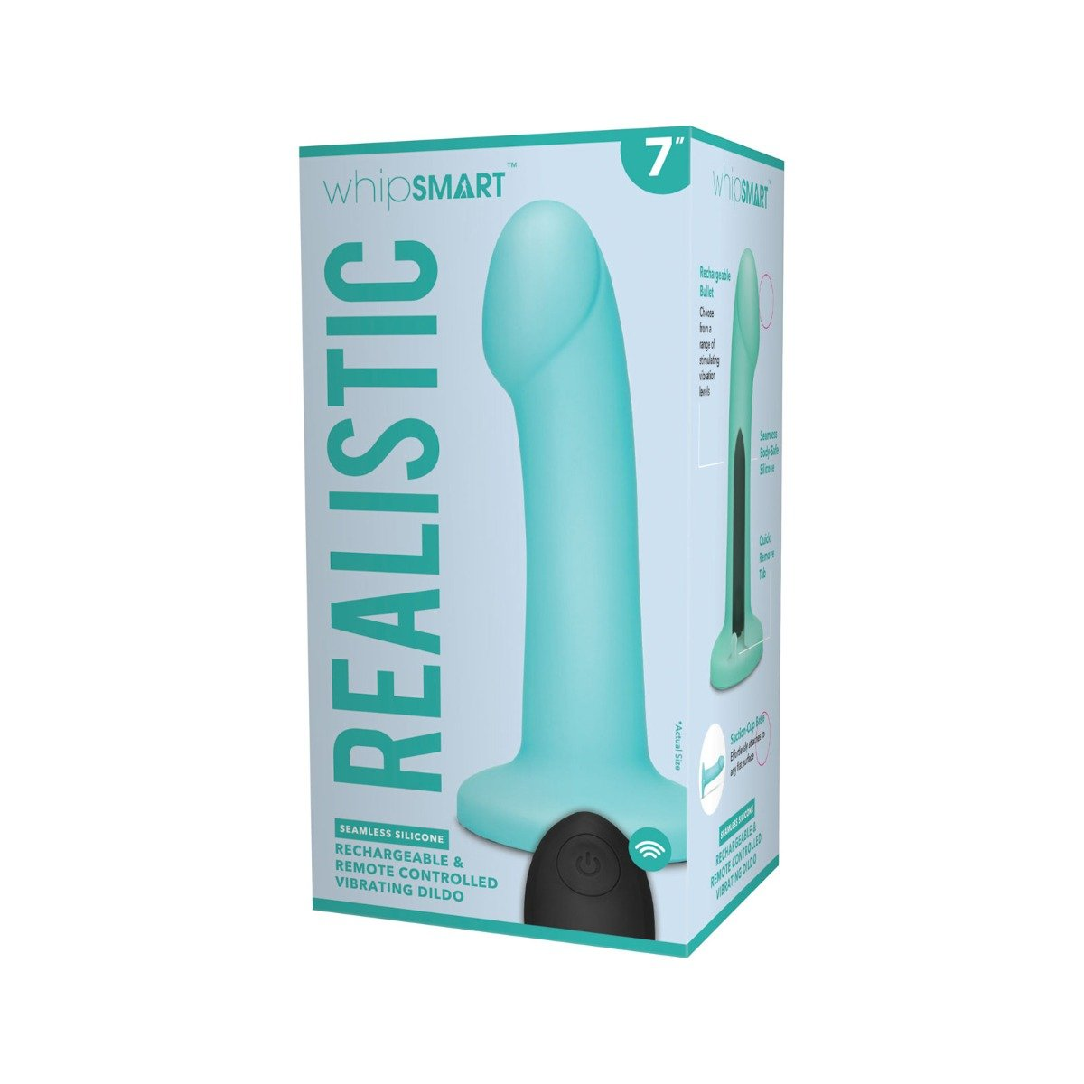 Whipsmart 7 Remote Control Vibrating Dildo Blue" Sensual Secret Boutique