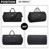 Kono Travel Suit Garment Duffel Bag - Black | Perfect for Business Trips & Weekend Getaways Sensual Secret Boutique