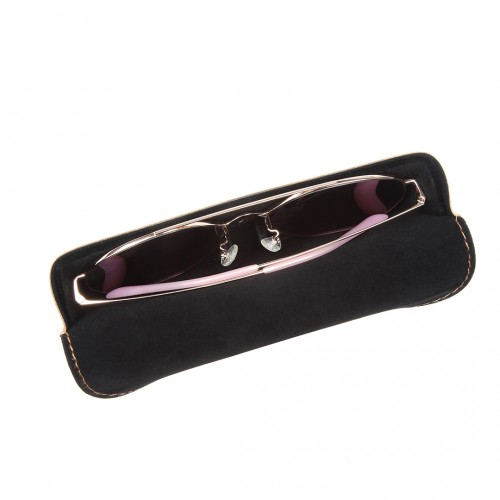 Kono Leather Look Soft Sunglasses Case - Brown | Protect Your Glasses in Style Sensual Secret Boutique