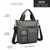 Kono Multi-Compartment Tote Shoulder Bag - Grey Sensual Secret Boutique