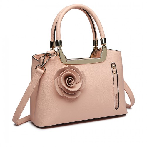 MISS LULU PU Leather Rose Hanging Ornament Handbag - Pink Sensual Secret Boutique