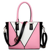 LG1641 - Miss Lulu Leather Look V-Shape Shoulder Handbag - Pink Sensual Secret Boutique