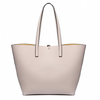 LT6628 - Miss Lulu Women Reversible Contrast Shopper Tote Bag Beige Sensual Secret Boutique