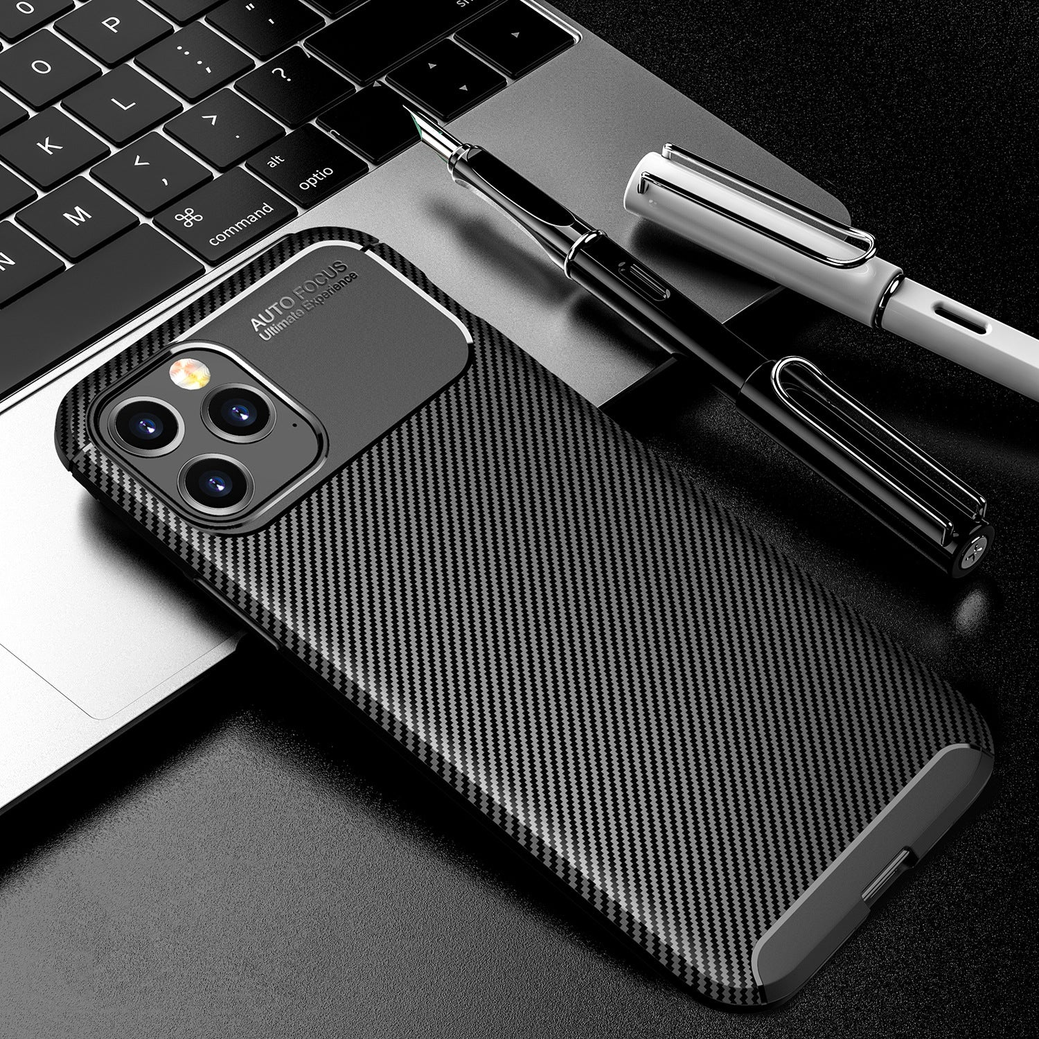 Carbon Fibre TPU Black Case for iPhone 12 Pro Max - Premium Protection and Style Sensual Secret Boutique