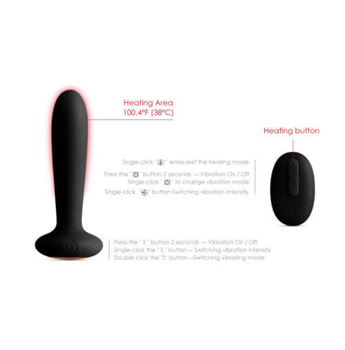 Svakom Primo Remote Control Warming Butt Plug - Black Sensual Secret Boutique