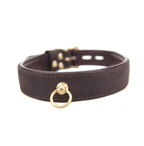 BOUND Nubuck Leather Choker with 'O' Ring Sensual Secret Boutique