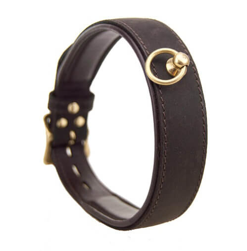 BOUND Nubuck Leather Choker with 'O' Ring Sensual Secret Boutique