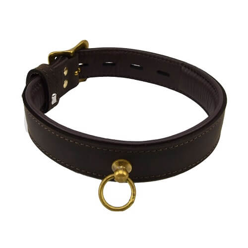 BOUND Nubuck Leather Choker with 'O' Ring Sensual Secret Boutique