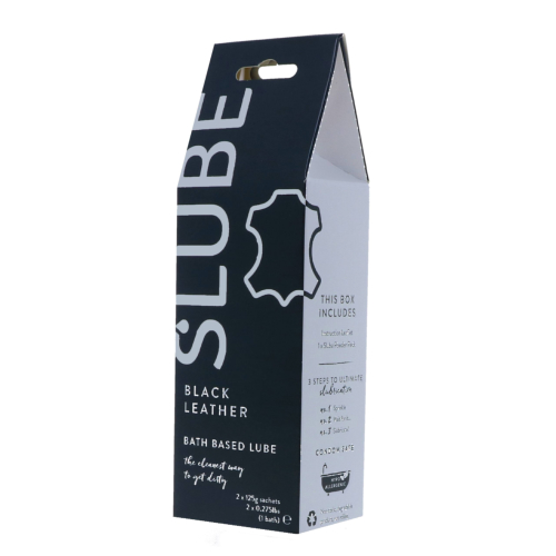 Slube Black Leather Water Based Bath Gel 250g Sensual Secret Boutique