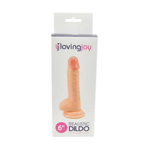 Loving Joy Realistic Dildo with Balls and Suction Cup 6 inch Sensual Secret Boutique