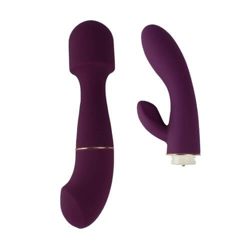 Loving Joy DUA Interchangeable Vibrator with 2 Attachments Sensual Secret Boutique