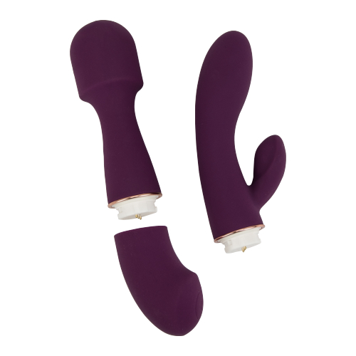 Loving Joy DUA Interchangeable Vibrator with 2 Attachments Sensual Secret Boutique