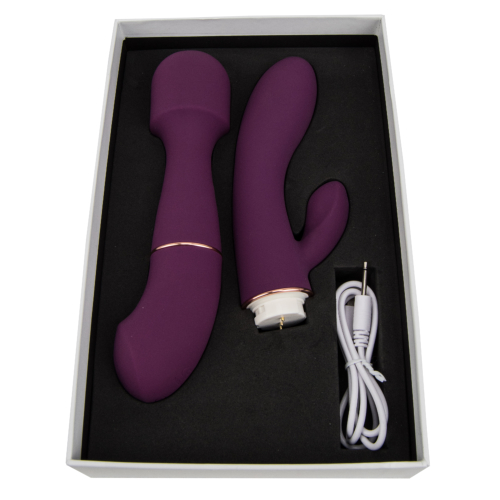 Loving Joy DUA Interchangeable Vibrator with 2 Attachments Sensual Secret Boutique