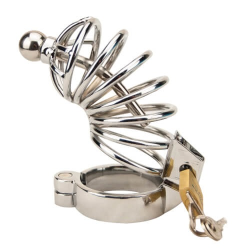 Impound Corkscrew Male Chastity Device with Penis Plug Sensual Secret Boutique