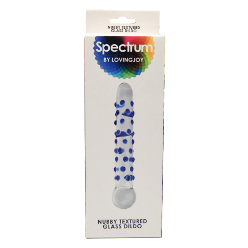 Spectrum Nubby Textured Glass Dildo Sensual Secret Boutique