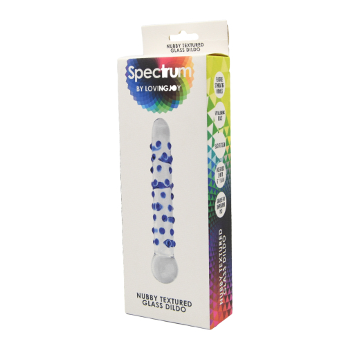 Spectrum Nubby Textured Glass Dildo Sensual Secret Boutique