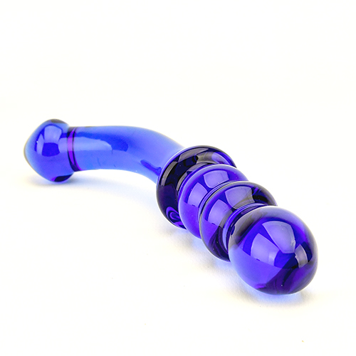 Spectrum Ribbed G-Spot Glass Dildo Sensual Secret Boutique