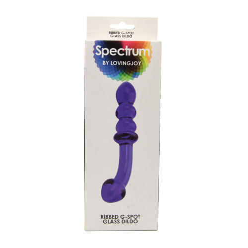 Spectrum Ribbed G-Spot Glass Dildo Sensual Secret Boutique