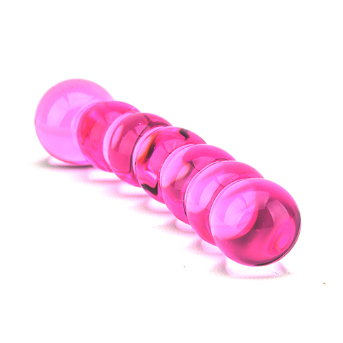 Spectrum Ribbed Glass Dildo Sensual Secret Boutique