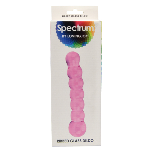 Spectrum Ribbed Glass Dildo Sensual Secret Boutique