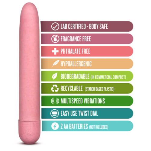 Gaia Biodegradable Eco Vibrator Pink Sensual Secret Boutique