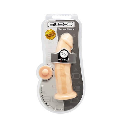 SilexD 7.5 inch Realistic Silicone Dual Density Dildo with Suction Cup Sensual Secret Boutique