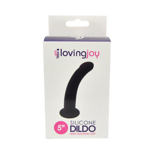 Loving Joy Curved 5 Inch Silicone Dildo with Suction Cup Sensual Secret Boutique