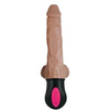 Realistic Warming 6.5 inch Vibrating Dildo with Balls Brown Sensual Secret Boutique