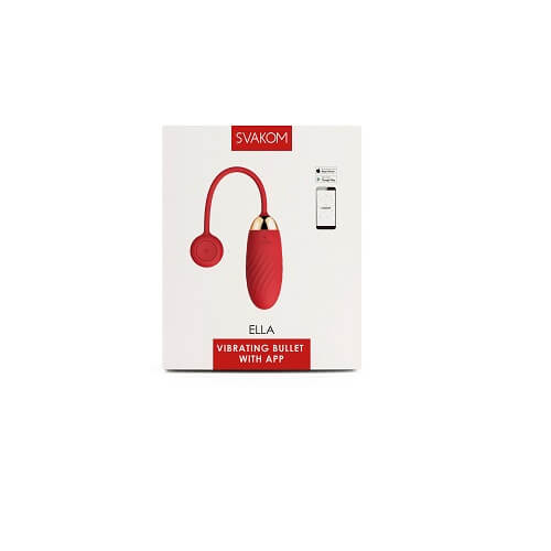 Svakom Ella APP Controlled Silicone Vibrating Egg  Red Sensual Secret Boutique