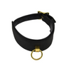 Bound Noir Nubuck Leather Collar with O Ring Sensual Secret Boutique