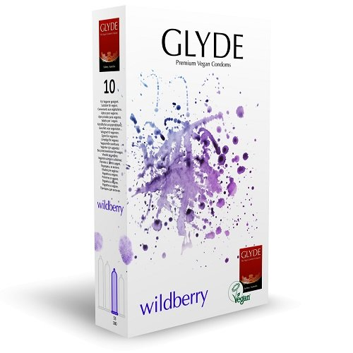 Glyde Ultra Wildberry Flavour Vegan Condoms 10 Pack Sensual Secret Boutique