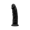 SilexD 6 inch Realistic Silicone Dual Density Dildo with Suction Cup Black Sensual Secret Boutique